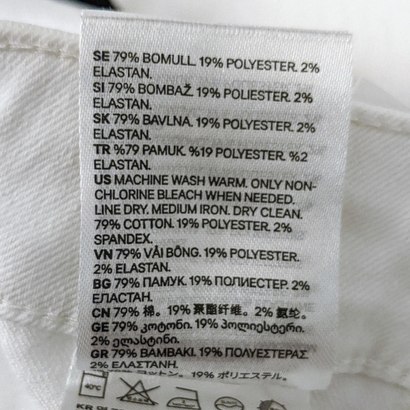 BNWT H&M Skinny Ankle White Jeans - Picture 8 of 8